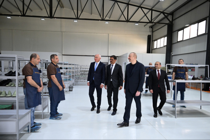   Presidente Ilham Aliyev asiste a la inauguración de la sucursal en Lachin de la fábrica de calzado “PIRSHAGHI”  