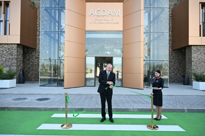 President Ilham Aliyev attends inauguration of Aghdam Railway and Bus Terminal Complex