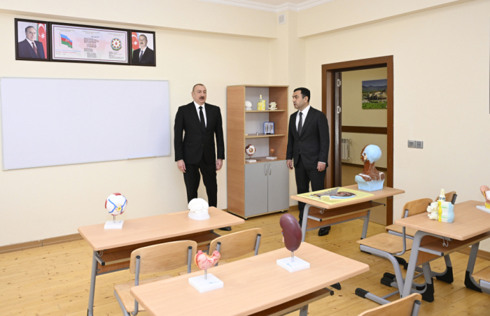   El Presidente Ilham Aliyev asistió a la inauguración del Liceo “Talistan” en la ciudad Ismayilli  