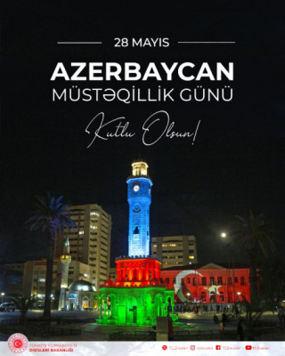       Türkiyə XİN:    "Can Azərbaycanın Müstəqillik Günü mübarək olsun!"   