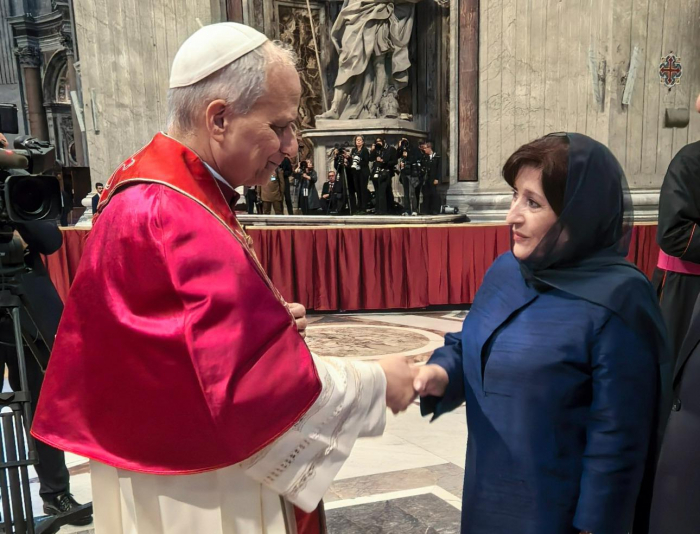 Sahibə Qafarova Roma Papasının taxtaçıxma mərasimində iştirak edib
Sahibə Qafarova Roma Papasının taxtaçıxma mərasimində iştirak edib