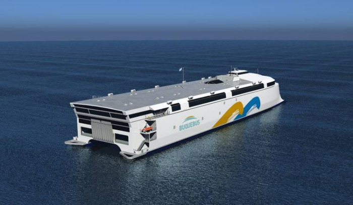 ‘World’s largest’ electric ship measuring 130 metres launched by Tasmanian boatbuilder