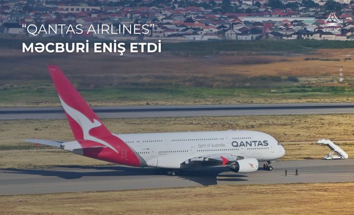   Qantas Airlines macht eine Notlandung auf dem aserbaidschanischen Flughafen Heydar Aliyev  