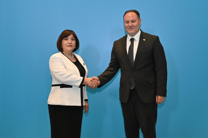 Speaker Sahiba Gafarova meets with Speaker of Assembly of Turkish Republic of Northern Cyprus in Astana