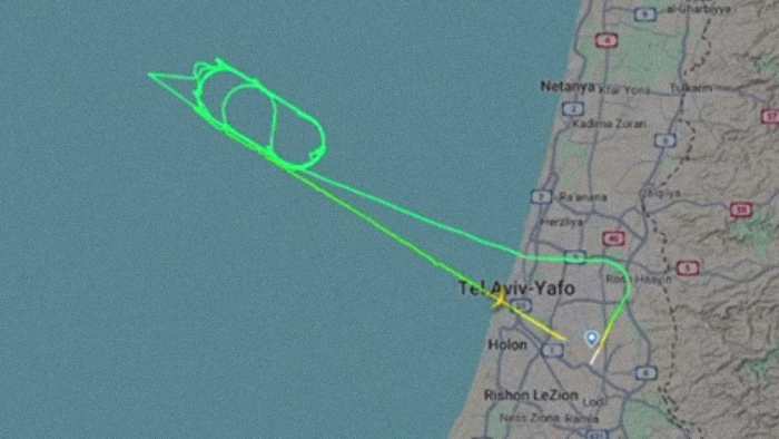   El avi&oacute;n de Netanyahu est&aacute; en el aire dando varias vueltas sobre el Mediterr&aacute;neo  