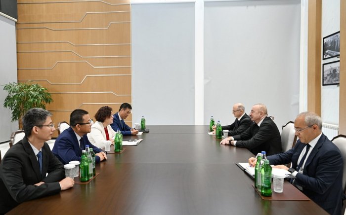   Ilham Aliyev empfing den Vorstandsvorsitzenden der chinesischen 
