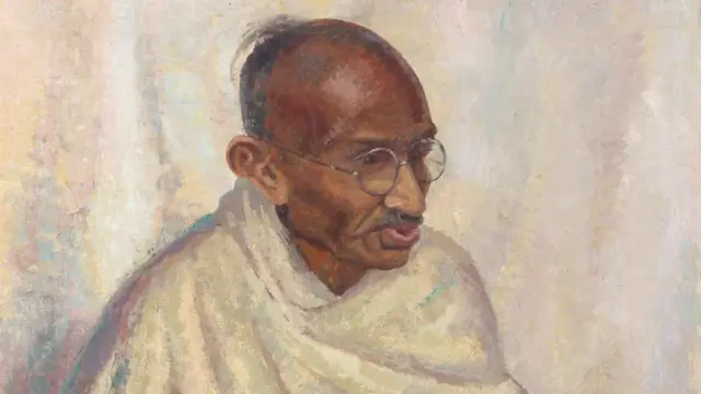 Rare Gandhi oil portrait sold for more than $200,000