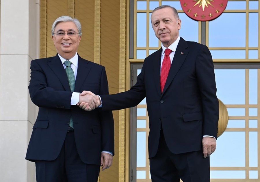 Turkish President Erdogan meets Kazakh counterpart