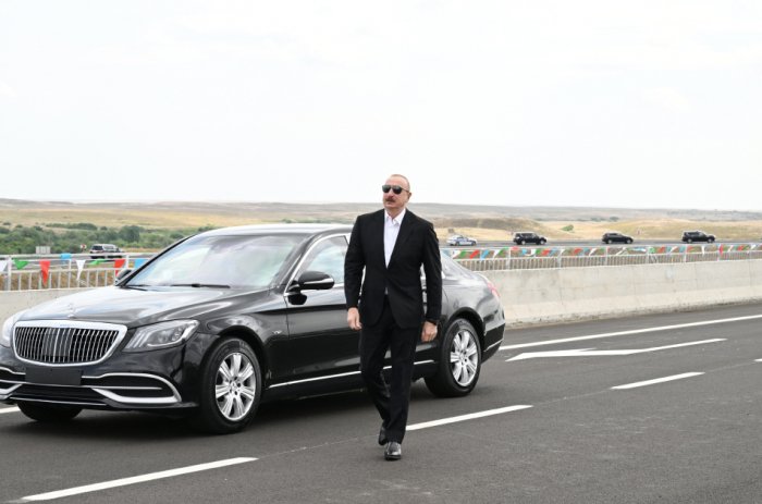   President Ilham Aliyev attends inauguration of Ahmadbayli-Fuzuli-Shusha highway  