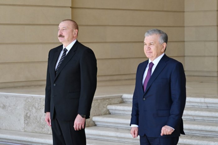    İlham Əliyev və Şavkat Mirziyoyev Özbəkistan səfirliyinin yeni binasının açılışında iştirak ediblər  