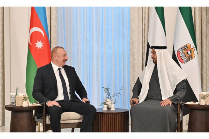 Prezident İlham Əliyev BƏƏ prezidenti ilə görüş keçirib