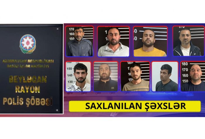 Beyləqanda narkotiklərlə bağlı 9 nəfər saxlanılıb