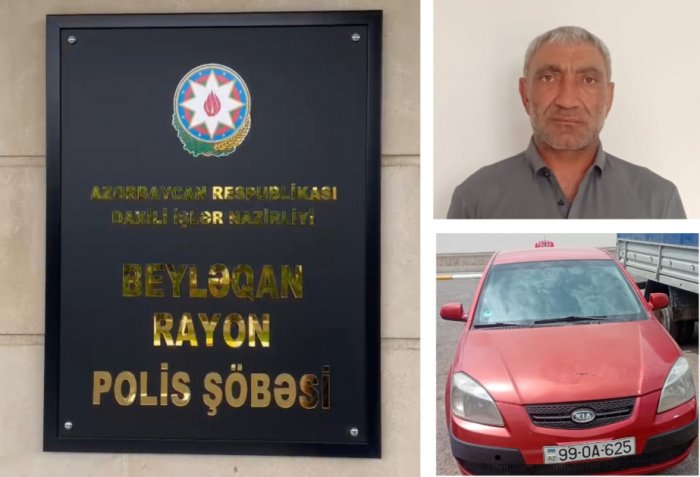 Beyləqanda taksi fəaliyyəti ilə məşğul olan sürücü həbs edilib