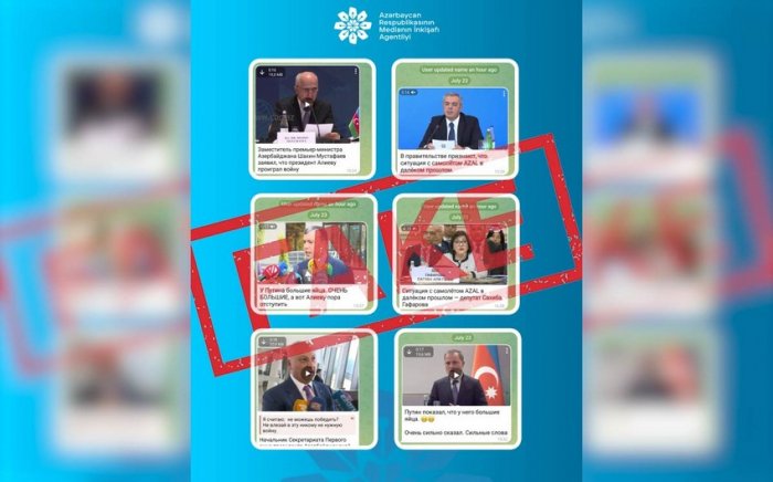   MEDİA:  Bir sıra dövlət xadimlərinin adından saxta açıqlamalar yayılıb  