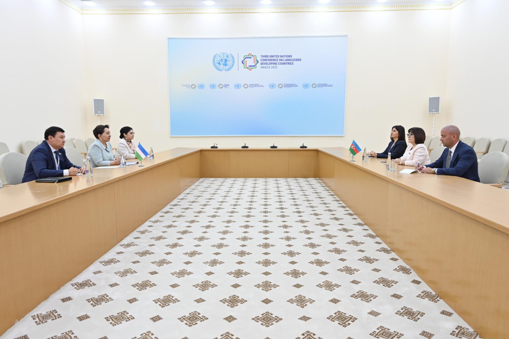   Vorsitzende des aserbaidschanischen Parlaments trifft sich mit der Vorsitzenden des usbekischen Senats in Turkmenistan  