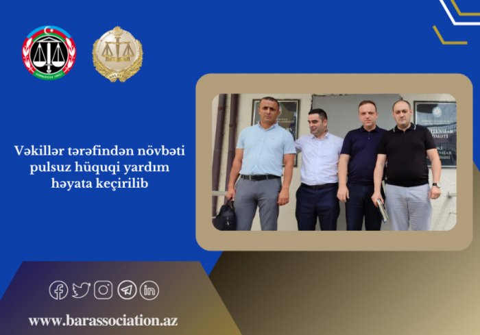 Vəkillər məhkumlara hüquqi yardım göstəriblər  
