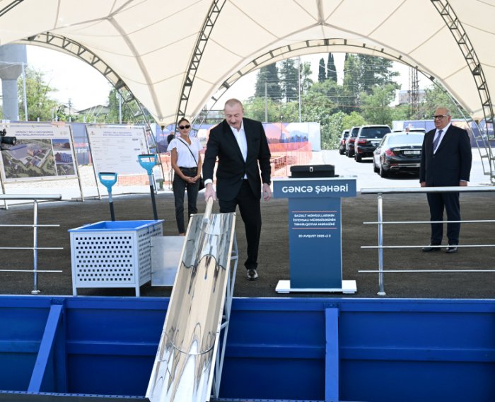    Gəncədə bazalt məhsullarının istehsalı müəssisəsinin təməli qoyulub   