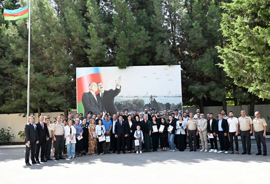 Medals of media representatives who became Martyrs awarded to their families