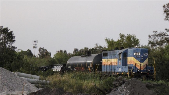 Train with potential hazardous materials derails in US state of Texas