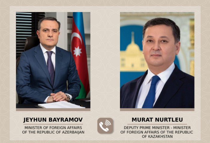   Azerbaijani, Kazakh FMs hold phone conversation  