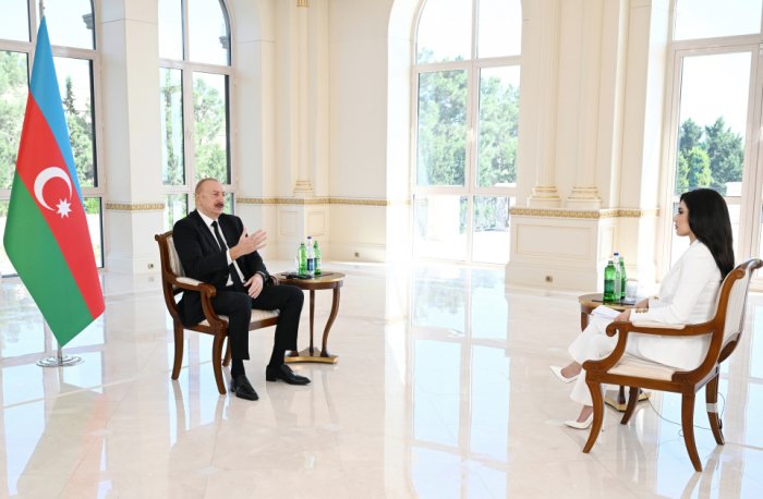   President Ilham Aliyev gives interview to Al Arabiya TV channel  
