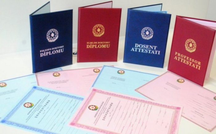Bu ilin altı ayında 31 nəfərə elmi dərəcə və dosent adı verilməyib