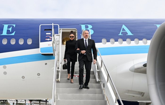  El Presidente Ilham Aliyev llega a Nueva York 
