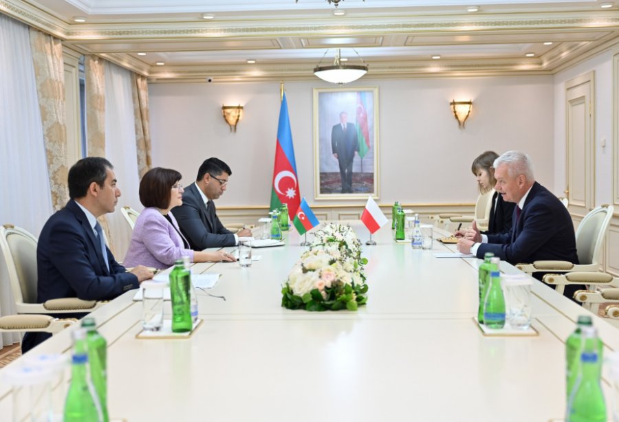 Speaker Sahiba Gafarova meets with incoming Polish ambassador