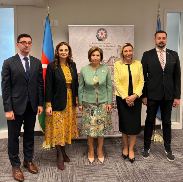 Bahar Muradova BMT-də Serbiya naziri ilə görüşüb