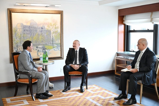 Azerbaijani President met with business leaders from Ares Management and the US Chamber of Commerce in New York - UPDATED