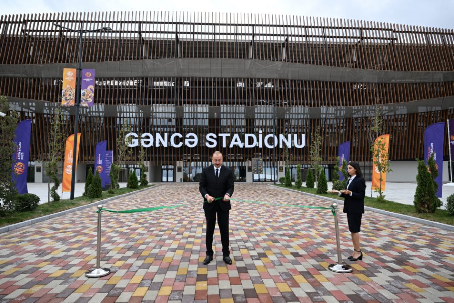 President Ilham Aliyev attended inauguration of Ganja City Stadium