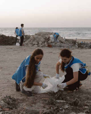 Leyla Aliyeva and Arzu Aliyeva participate in cleanup campaign in Bilgah
