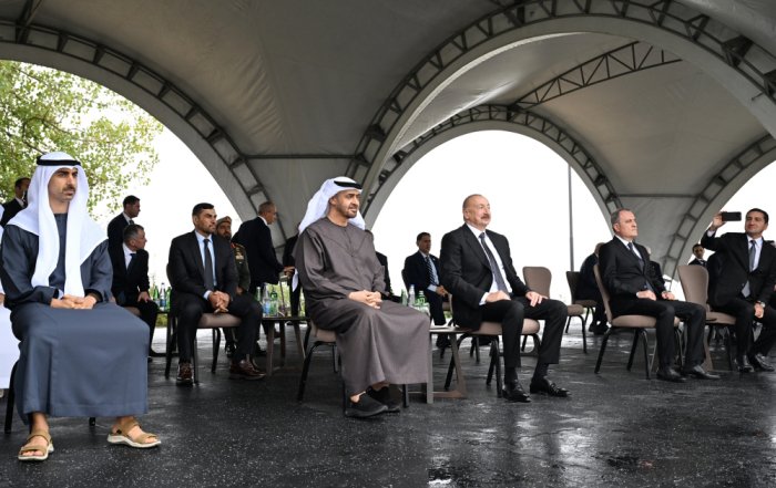  Presidents of Azerbaijan and UAE watch Karabakh horses show at Jidir Duzu 