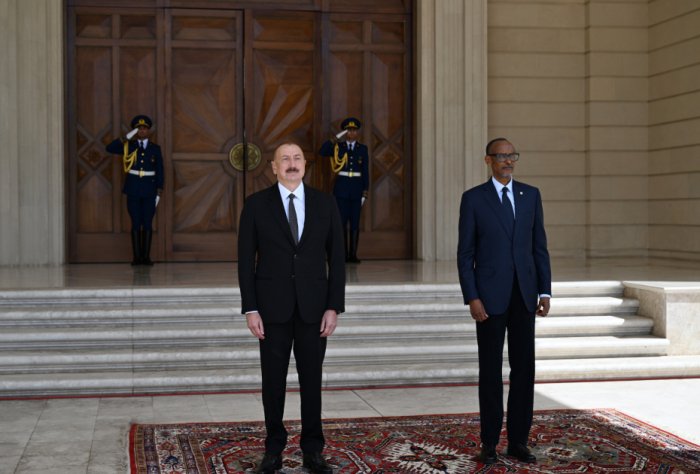   Official welcome ceremony held in Baku for President of Rwanda  