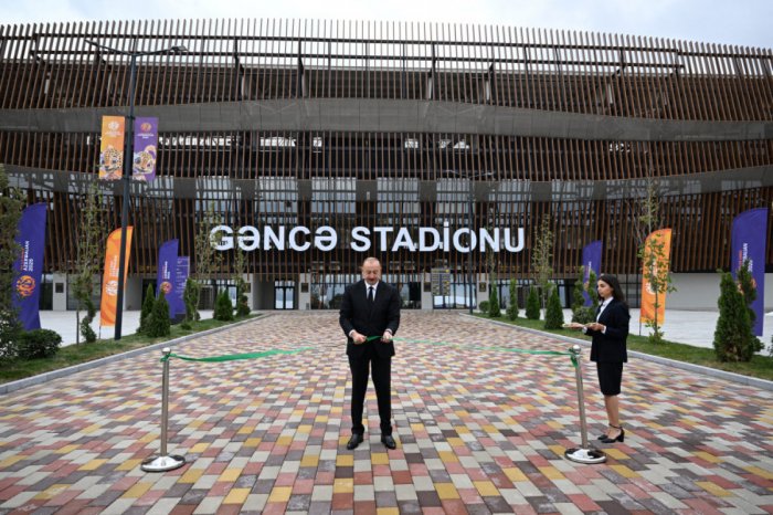    Gəncə şəhər stadionu Prezidentin iştirakı ilə açılıb   