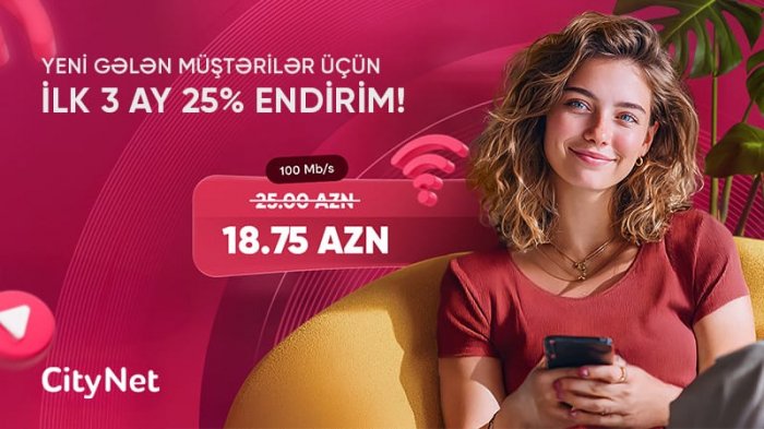 "CityNet"dən yeni abunəçilərə xüsusi endirim kampaniyası