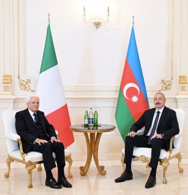President of Azerbaijan Ilham Aliyev held one-on-one meeting with President of Italy Sergio Mattarella