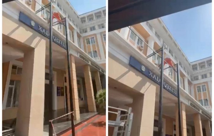 Paytaxtda abidəyə zərər yetirən konstruksiya sökülür