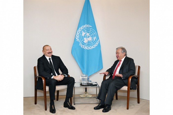    Prezident İlham Əliyev BMT Baş katibi ilə görüşüb   