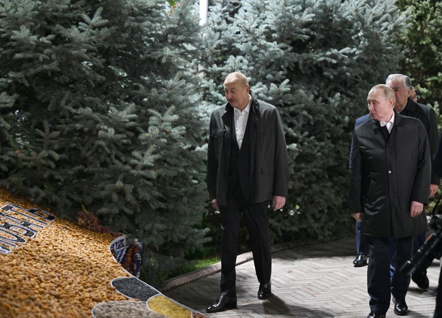 President Ilham Aliyev is attending informal dinner of CIS heads of state in Dushanbe