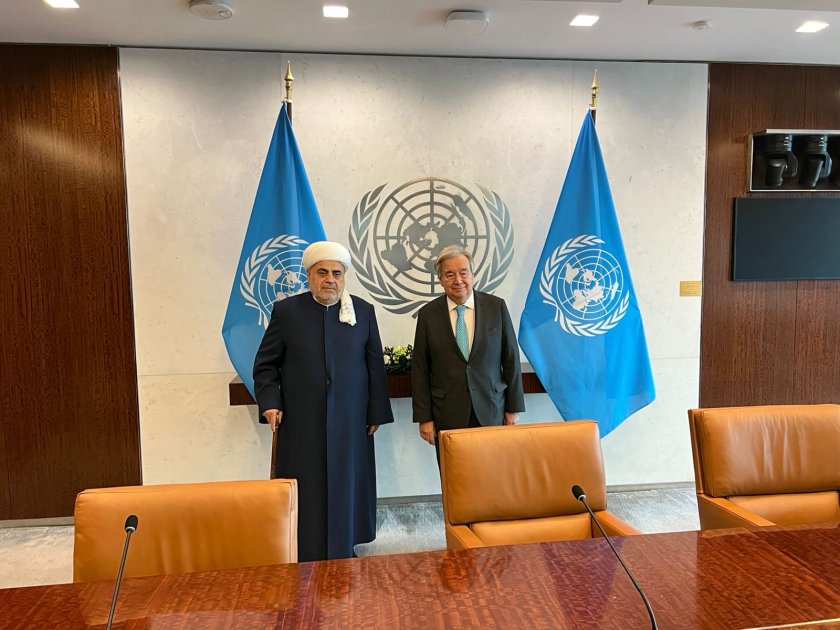 Chairman of Caucasus Muslims Office meets with UN Secretary-General in New York