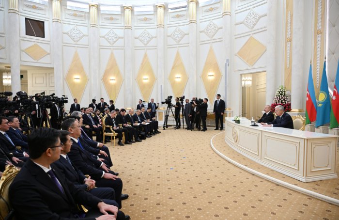    Prezidentlər mətbuata bəyanatlarla çıxış ediblər  I FOTO  
