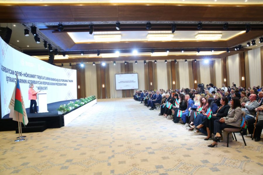 Participants of Azerbaijan NGOs Cooperation Forum addressed President Ilham Aliyev