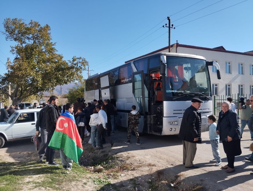 Families relocated to Ballija, Tazabina, and Badara villages in Khojaly district receive house keys
