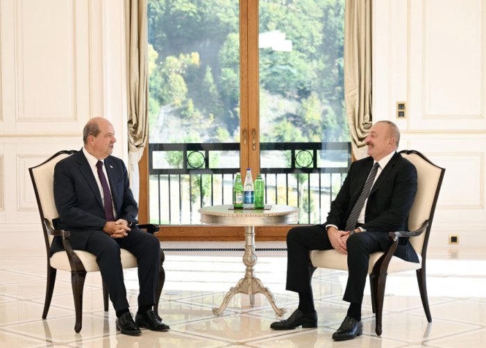   President Ilham Aliyev meets with TRNC President in Gabala  
