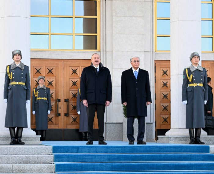   President Ilham Aliyev arrives in Kazakhstan for state visit  