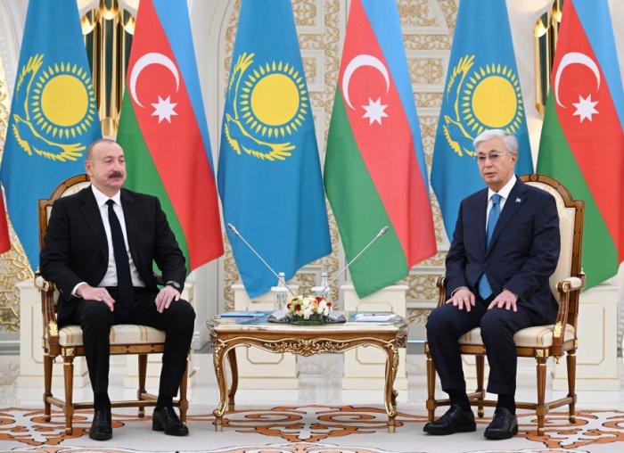   Presidents of Azerbaijan and Kazakhstan hold one-on-one meeting in Astana  