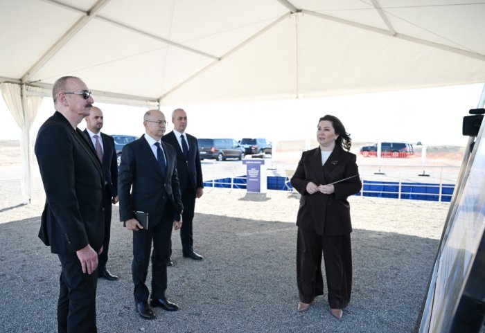  Azerbaijani President lays foundation stone for two solar power plants in Jabrayil 