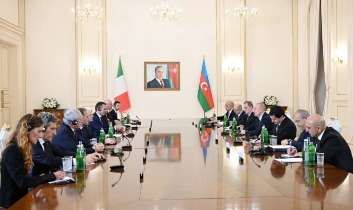 President of Azerbaijan Ilham Aliyev held expanded meeting with President of Italy Sergio Mattarella