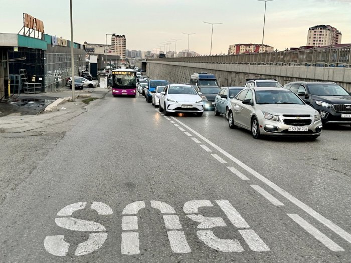 Masazırdan Bakıya gələn avtobuslar üçün yeni zolaq yaradılıb